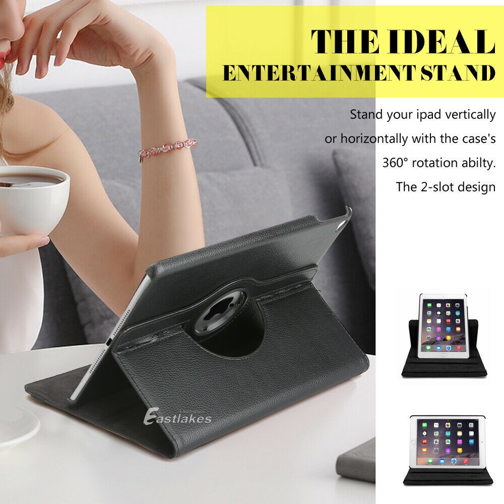 Leather Rotate Stand Smart Cover For Apple iPad Air mini Pro - Eastlakes Electronics